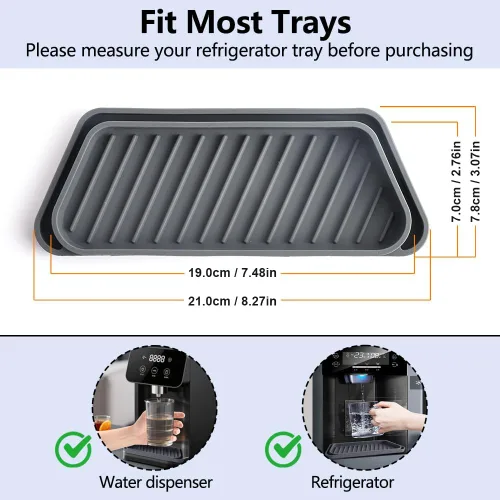 Miniatura 2 de Bandeja de goteo para refrigerador, dispensador de agua para nevera cortable para bandeja de agua, dispensador de silicona de grado alimenticio