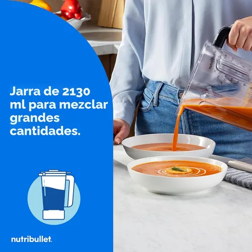 Miniatura 5 de nutribullet Power Core™ Licuadora, potencia máxima de 1400 W, batidos, hielo triturado y frutas congeladas, licuadora de encimera