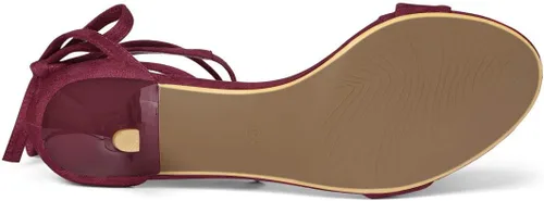 Miniatura 6 de Allegra K Sandalias con cordones de tacón de gatito para mujer