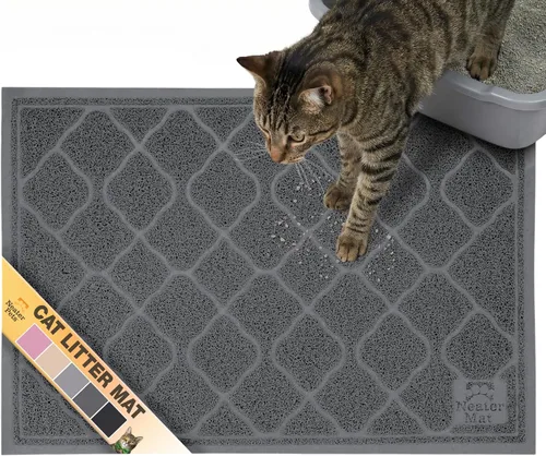 Miniatura 16 de Neater Pets Neater Mat Tapete de arena para gatos, grueso y duradero para caja de arena, almohadilla de trampero atrapa el desorden para proteger