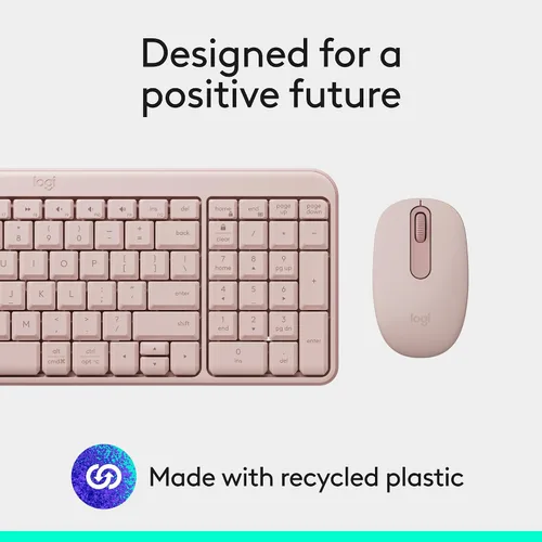 Miniatura 10 de Logitech MK250 Combo de Teclado y Ratón Inalámbrico Bluetooth: Conectividad Rápida y Fácil, Teclado Inalámbrico Compacto, Ratón Ambidiestro, Rosa