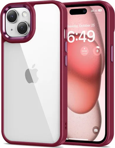 Miniatura 98 de HOOMIL Funda para iPhone 13 de 6.1 Pulgadas, sin amarillamiento, protección contra caídas, cubierta trasera dura transparente antiarañazos - Cristal