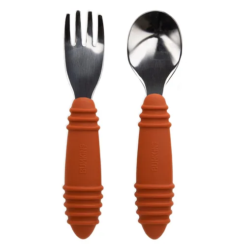 Miniatura 14 de Bumkins Juego de utensilios para bebés, Chewtensils cucharas de silicona para mojar, autoalimentación, destete dirigido por el bebé, aprendizaje