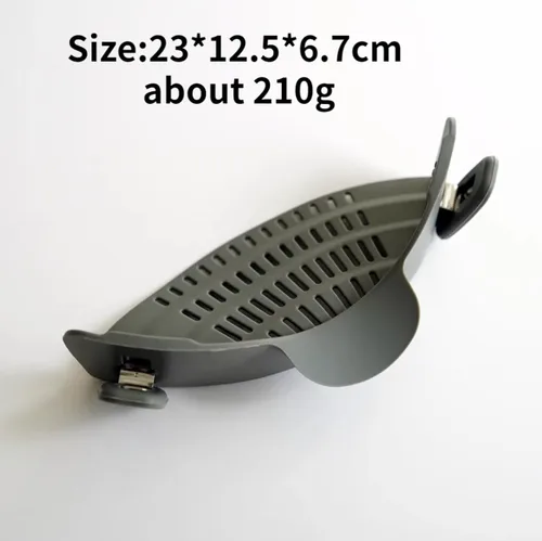 Miniatura 8 de Colador de cocina de silicona Clip Pan Drenaje Rack Tazón Embudo Arroz Pasta Lavado Vegetal Compatible con Thermomix TM5/TM6 Accesorios