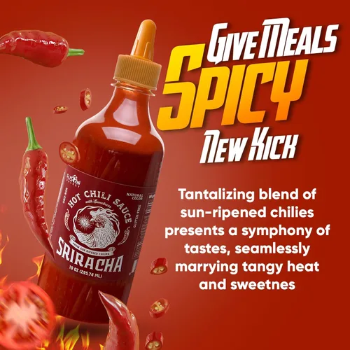 Miniatura 4 de Fusion Select Salsa picante Sriracha de 10 onzas, condimento gourmet de salsa picante y dulce para cocinar, pizza, salteado, pollo, carne, taco