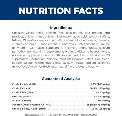 Miniatura 5 de Hill's Science Diet Adulto 1-6, Adulto 1-6 Nutrición Premium, Alimento Seco para Gatos, Sin Maíz, Trigo, Soja, Receta de Pollo y Arroz Integral