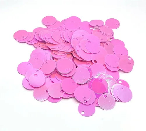 Miniatura 12 de Paillettes de lentejuelas redondas planas de 0.787 in, 285 piezas de 0.78 pulgadas, agujero de 0.78 pulgadas, surtido de lentejuelas acrílicas, 1,76