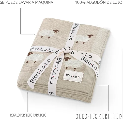 Miniatura 2 de Manta para bebé, 100 % algodón de lujo, suave, acogedora, ligera, unisex, para recepción, manta de regalo para recién nacidos, bebés y niños 19