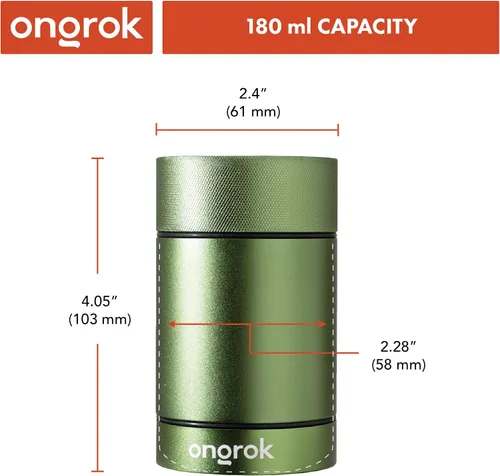 Miniatura 3 de ONGROK Recipiente de almacenamiento de aluminio, 6.1 fl oz, tarro a prueba de aire para preservar el olor y el aroma