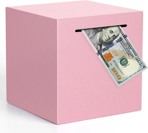Miniatura 16 de Alcancía para adultos debe romperse para abrir, alcancía irrompible de acero inoxidable para adultos, caja de ahorro de metal para ahorrar dinero