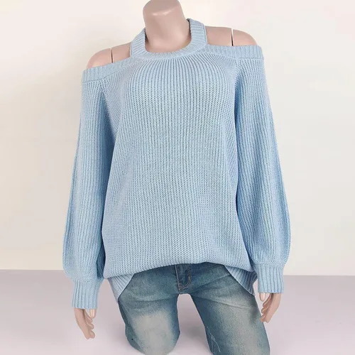 Miniatura 6 de ZPWSHI Sweaters for Women Fsahion 2023 Crew Neck Long Sleeve Fall Winter Knit Pullover Jumper Tops