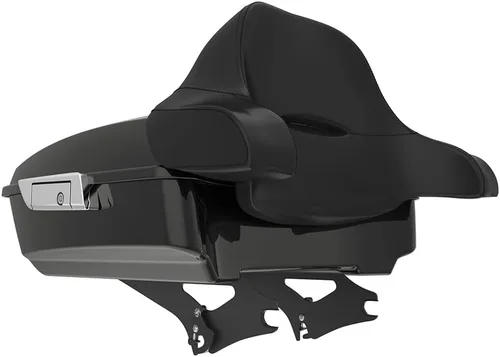 Miniatura 20 de King Tour Pack para Harley Alpine Green, cierre de paquete turístico, portaequipajes superior, soporte de montaje negro, placa de metal para Harley