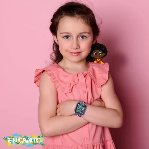 Miniatura 5 de Accutime Disney Encanto - Reloj inteligente para niños y niñas, reloj inteligente interactivo con cámara selfie, juegos, grabadora de voz y video