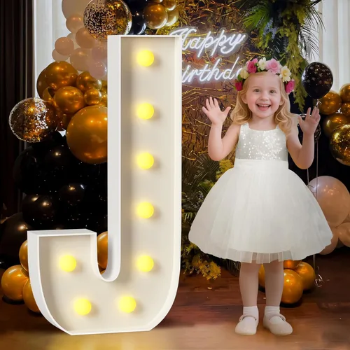 Miniatura 16 de Mixifox Letras V de marquesina de 3 pies, letras grandes iluminadas de 3 pies de alto con luces, letra grande para boda, compromiso, graduación