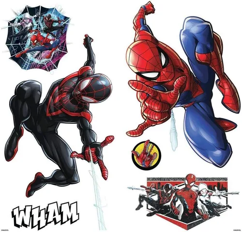 Miniatura 9 de RoomMates RMK5168GC Spider-Man Gráfico de Crecimiento Calcomanías de Pared Gigantes (despegar y pegar), Rojo, Azul