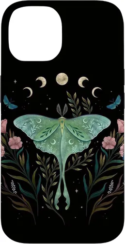 Miniatura 4 de Funda estética Witchy Luna Moth Flower Floral Moon Phases para iPhone 13