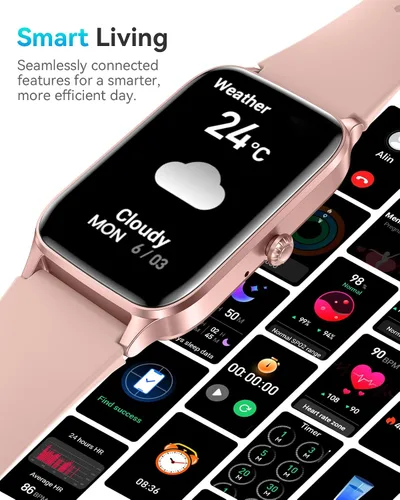 Miniatura 7 de Rastreador de actividad física para mujeres y hombres, reloj inteligente de actividad compatible con Android iPhone, contador de pasos con más