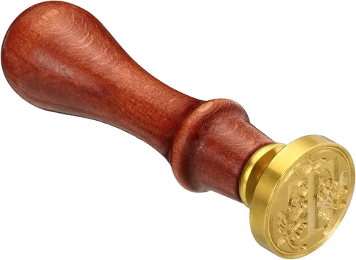 Miniatura 4 de PATIKIL Sello de cera del alfabeto T, sello de cera de sellado de letra inicial, clásico retro, cabeza de latón extraíble, mango de madera