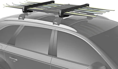 Miniatura 10 de Thule SnowPack Extender - Portaesquíes y snowboard (capacidad para 6 pares/4 tablas), plateado