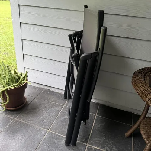 Miniatura 5 de Crestlive Products. Conjunto de 2 sillas plegables de patio, 7 niveles ajustables, reclinables, con respaldo alto, para exterior, sillas de césped