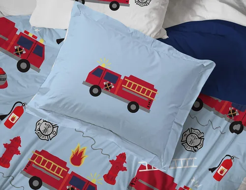 Miniatura 6 de Jay Franco Trend Collector Go Fire Truck Go - Juego de ropa de cama individual de 5 piezas, incluye edredón y juego de sábanas, ropa de cama