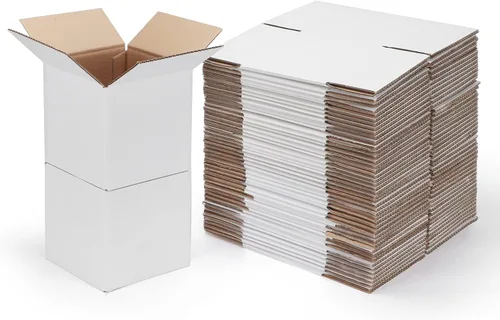 Miniatura 17 de Paquete de 40 cajas de envío pequeñas de 8x6x4 pulgadas, caja de correo de cartón corrugado blanca para envío, embalaje, negocios