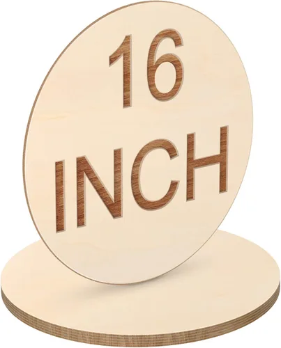 Miniatura 9 de Jetec Círculos redondos de madera para manualidades, discos de recortes de madera sin terminar para diseño de colgador de puerta