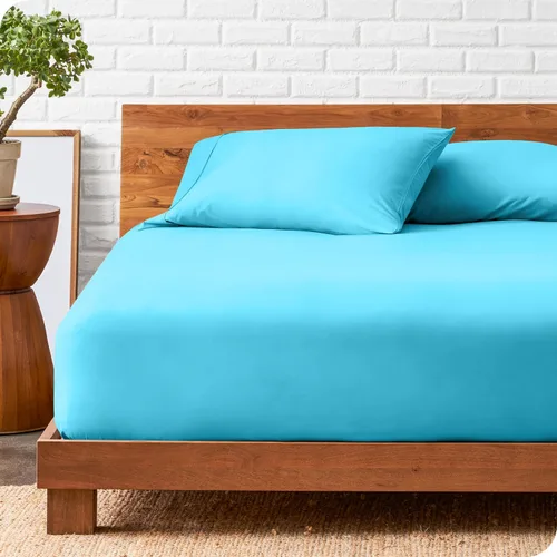 Miniatura 24 de Bare Home Juego de sábana bajera y fundas de almohada, microfibra ultrasuave de 1800 hilos, lujosa, doble cepillado, bolsillos profundos, ajuste 13