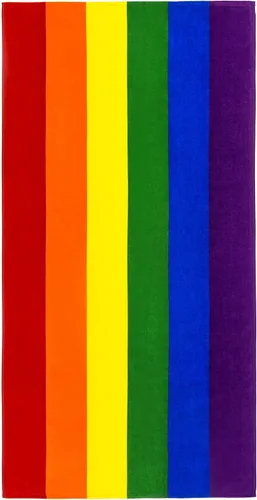 Miniatura 2 de Beachland Toalla de playa con bandera gay de 30 x 60 pulgadas, colores LGBT arcoíris (bandera de paseo, una toalla de 30 x 60 pulgadas)