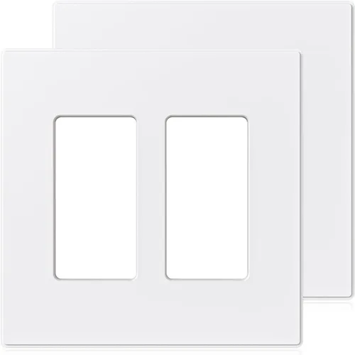Miniatura 28 de ELEGRP Placas decorativas de pared de 3 segmentos sin tornillos, cubierta de placa frontal termoplástica irrompible para interruptor de toma