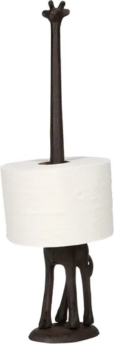 Miniatura 12 de WallCharmers Soporte para toallas de papel dorado, soporte de papel higiénico o de cocina de metal para piso o encimera, rana dorada