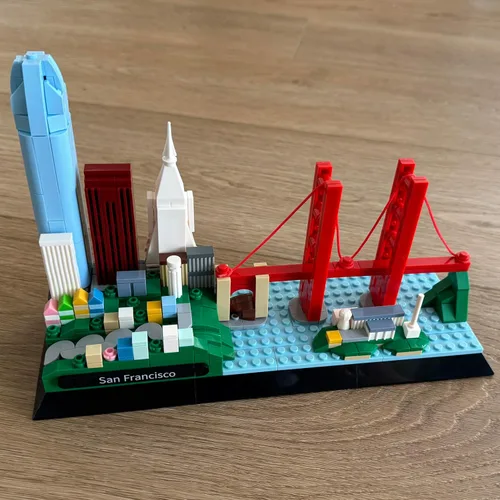 Miniatura 5 de Apostrophe Games Juego de bloques de construcción de San Francisco Skyline (459 piezas) con puente Golden Gate y más - Modelo de arquitectura