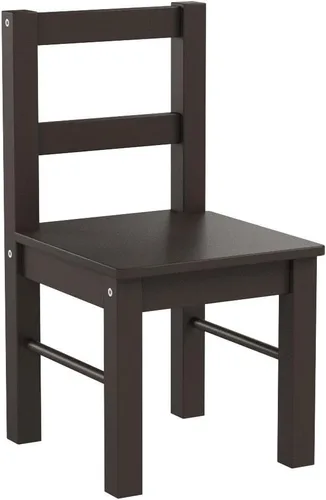 Miniatura 5 de UTEX Par de sillas de madera para niños para jugar o actividad, juego de 2, espresso..