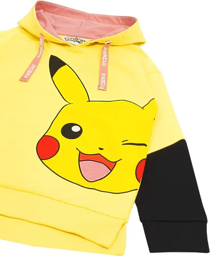 Miniatura 5 de Pokemon Sudadera con capucha para niñas y niños, color amarillo Pikachu con capucha