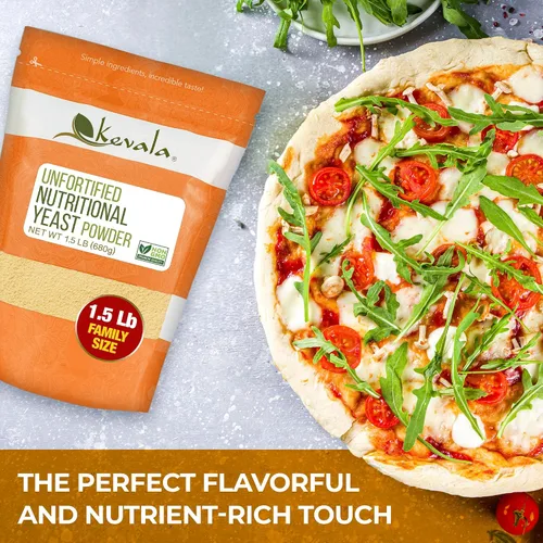 Miniatura 7 de Kevala Levadura nutricional: polvo no fortificado prémium para cocina vegana, producto de Estados Unidos, condimento con sabor a queso, levadura