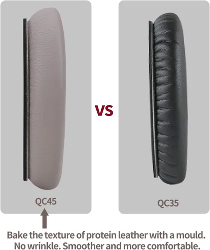 Miniatura 48 de Almohadillas para los oídos para Bose QuietComfort 45 QC45 QC35 ii QC35, cojines de cuero de piel de cordero para auriculares profesionales, QC45