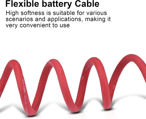 Miniatura 4 de Cable de Batería Calibre 2/0, 10 Pies Rojo + 10 Pies Negro 2/0 AWG Cable de Alambre de Soldadura de Cobre Puro, para Automotriz, Batería, Solar
