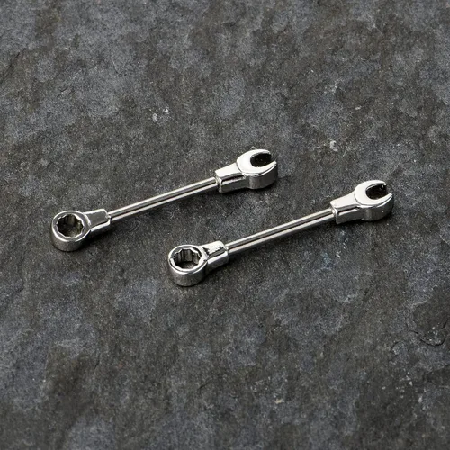 Miniatura 3 de Body Candy Juego de 2 anillos de acero inoxidable para pezón, calibre 14, 0.512 in, Acero inoxidable