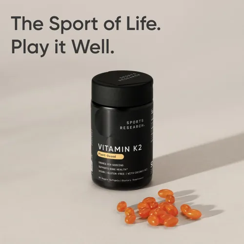 Miniatura 7 de 100 Microgramos de la vitamina K2 (como MK7) con aceite de coco orgánico para una mejor absorción, con MenaQ7 clínicamente probada y formulado sin