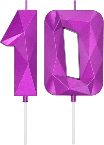 Miniatura 91 de DERVENTA Velas de cumpleaños con números grandes, 3D, color rosa, 3.7 pulgadas, decoración para tartas de fiesta, 1 pieza (número 3 rosa)