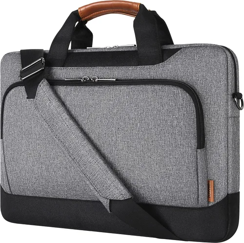 Miniatura 10 de DOMISO Bolsa para laptop de 17-17.3 pulgadas de gran capacidad con correa para el hombro para Dell XPS/HP Pavilion 17/Lenovo Chromebook 317, Verde
