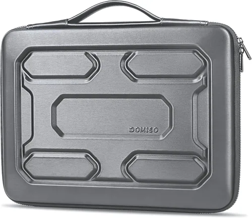 Miniatura 24 de DOMISO Funda para laptop de 13.3 pulgadas con asa, bolsa para computadora a prueba de golpes, funda protectora impermeable EVA para portátiles