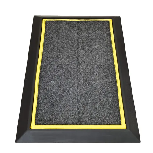 Desinfectante para zapatos - Alfombrilla para zancadas de 1 pulgada de profundidad (inserto amarillo)