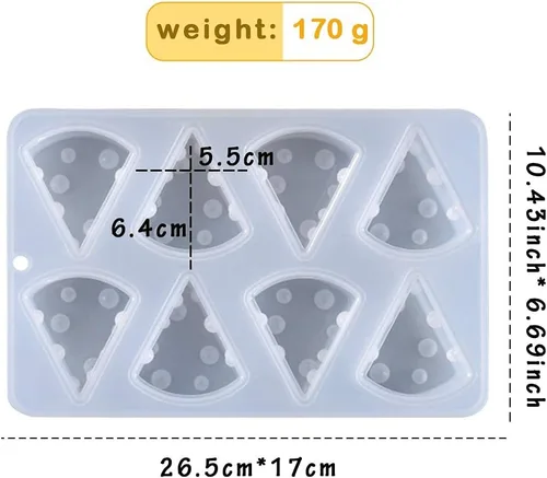 Miniatura 5 de Rolin Roly Molde de resina para queso, mini mousse, moldes epoxi, molde de silicona para pastel pequeño, triángulo 3D, moldes blancos, bricolaje
