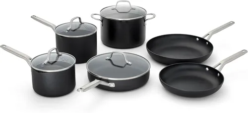 Calphalon® Juego de utensilios de cocina antiadherentes anodizados duros de 10 piezas