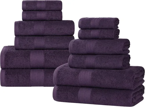 Miniatura 84 de Superior Juego de 6 toallas de mano de algodón ecológico, toallas pequeñas para spa, hotel, baño de invitados, cocina, secado rápido, suave