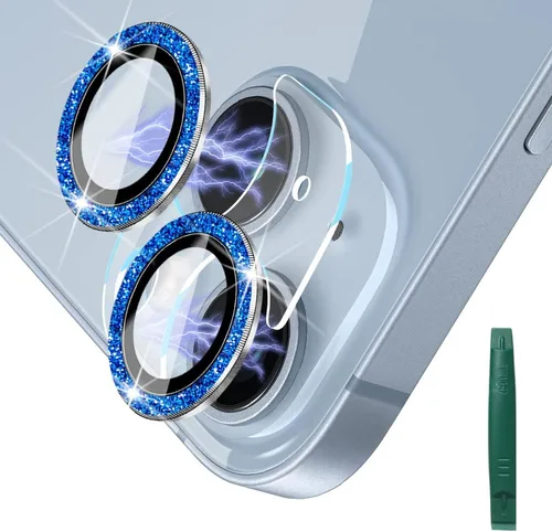 Miniatura 10 de Protector de lente de cámara de metal de aleación de alta calidad, protector de pantalla de vidrio templado compatible con iPhone 14 / Plus, ultra