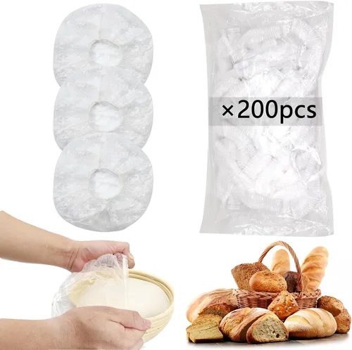 Miniatura 9 de 120 piezas de tapas de ducha para pan de masa madre, cubiertas reutilizables para boles para fermentación, cubiertas de pan de plástico con elástico
