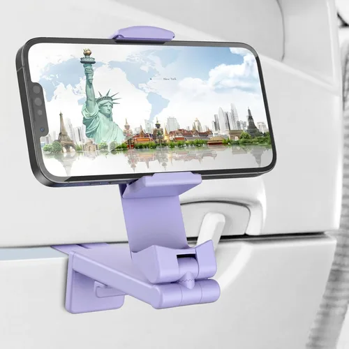 Perilogics Soporte de Montaje para Teléfono de Avión Universal en Vuelo Visualización Manos Libres con Rotación Dual Multidireccional de 360 Grados