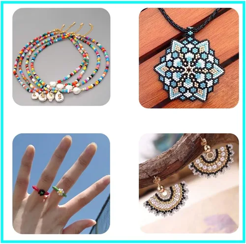 Miniatura 4 de Tamaño 12/0 - Cuentas de semillas de vidrio de 0.079 pulgadas (0.079 in), cuentas de color azul oscuro para fabricación de joyas